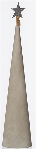 Lübech Living juletræ Cement cone grå højde 49 cm og diameter 11 cm - Fransenhome